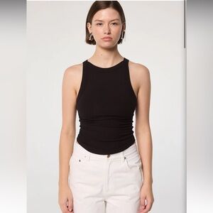 Black Ribbed Tank Top